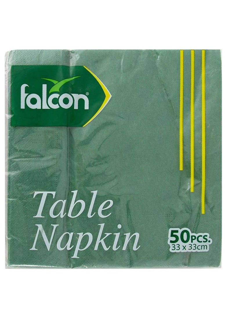 Falcon Table Napkin 33 X 33 Cm Green 50 Pc Pack